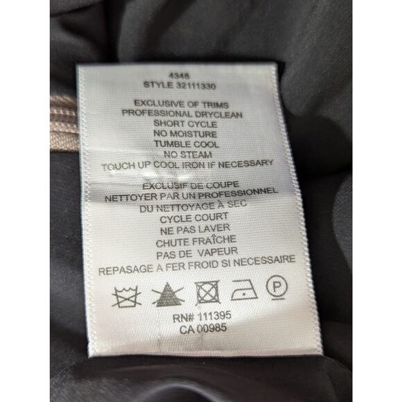 TORY BURCH! TAUPE BEIGE EMBROIDERED LACE, BLACK CHIFFON "CHEER" SKIRT! SZ 0 - Picture 8 of 9